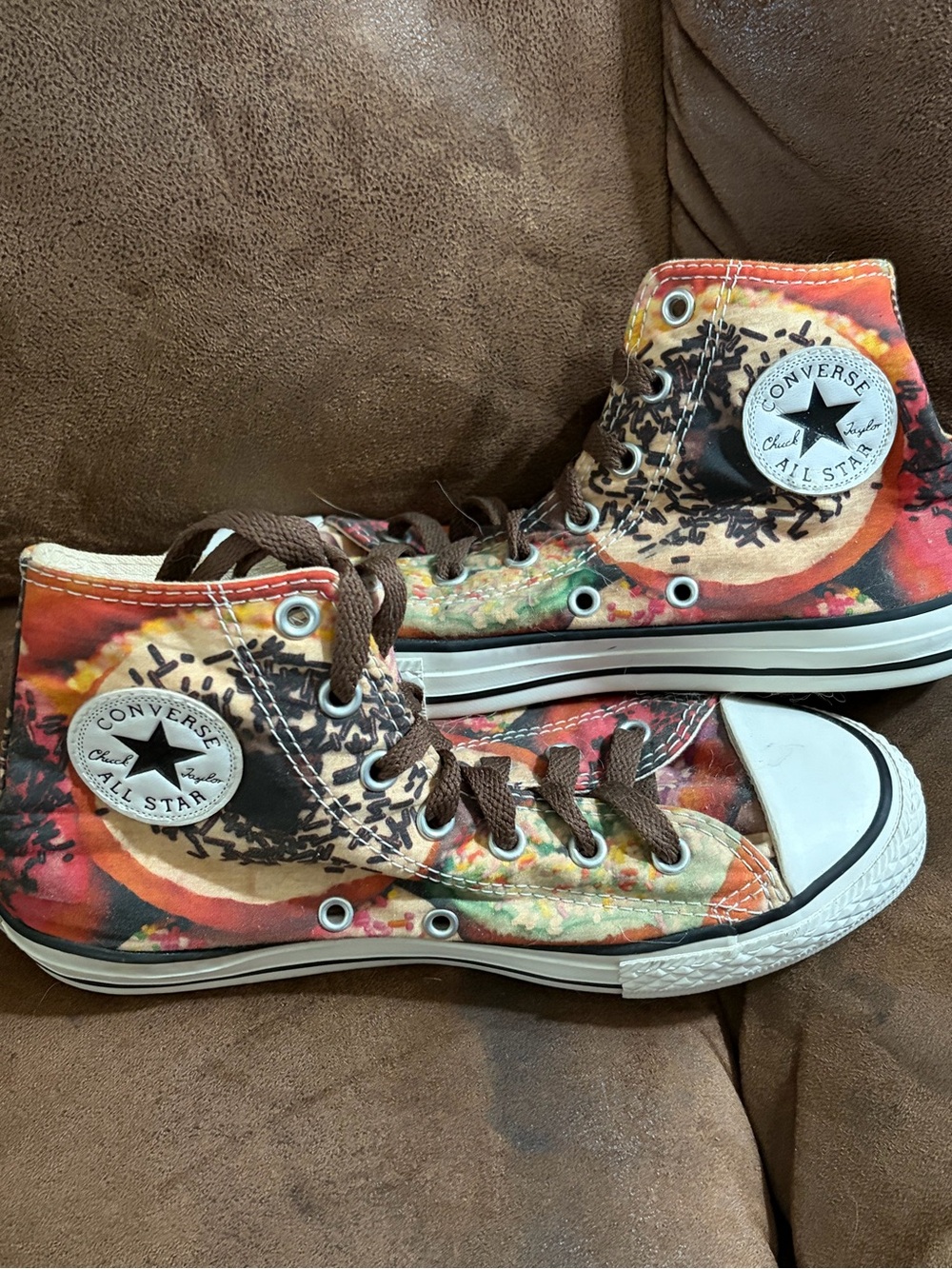 FUN Vintage Rare Converse Chuck Taylor All Star Donut High Top Sneakers size 3